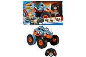 Leketøysbil - Hot Wheels Monster Trucks HW Transforming Rhinomite RC In 1:12 Scale With 1:64 Scale Toy Truck - HPK27