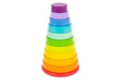 Babyleker - Small Foot - Wooden Stacking Tower Rainbow 11dlg. - 11794