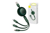 USB-hub - Baseus Bright Mirror 3 USB 3-in-1 cable for micro USB / USB-C / Lightning 66W / 2A 1.1m (Green) USB-hub - USB 2.0 - 4 porter - Grønn - CAMJ010106