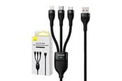 USB - Baseus 3in1 USB cable  Flash Series USB-C + micro USB + Lightning 100W 1.2m (black) - CASS030001