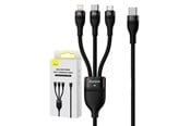 USB - Baseus 3in1 USB cable  Flash Series 2 USB-C + micro USB + Lightning 100W 1.5m (black) - CASS030201