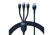 USB - Baseus 3in1 USB cable  USB 3in1  Flash Series USB-C + Micro + Lightning 66W 1.2m (blue) - CASS040003