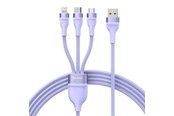 USB - Baseus 3in1 USB cable  Flash II Series USB-C + micro USB + Lightning 66W 1.2m (Purple) - CASS040005