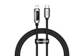 USB - Baseus USB-C cable for Lightning  Display PD 20W 1m (black) - CATLSK-01