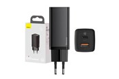 Mobil - Adaptere og ladere - Baseus Quick Travel Charger  GaN2 Lite USB+C 65W EU (black) - CCGAN2L-B01