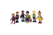 Treleker - Small Foot - Wooden Dollhouse Family with Wheelchair 6pcs. - 12396