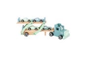 Treleker - Small Foot - Wooden Truck Transporter Chicago with Cars 9dlg. - 11510