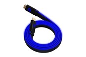 Skjermkabel - Floating Grip 1.5M HIGH-SPEED LED HDMI CABLE V2.1 - BLUE - FG-HDMILED-150-BLUE