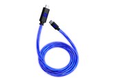 USB - Floating Grip 3M USB-C/USB-C CABLE WITH LED LIGHT - BLUE - FG-USBLED-C-C-300-BLUE