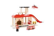 Treleker - Small Foot - Wooden Fire Station with Accessories. - 10900