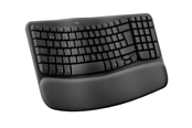 Tastatur - Logitech Wave Keys for Business - Graphite - ND - Ergonomisk tastatur - Nordisk - Svart - 920-012332