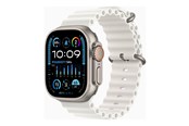 Smartklokke, Smartwatch & Sportsklokke - Apple Watch Ultra 2 GPS + Cellular 49mm - Titanium Case with White Ocean Band - MREJ3DH/A