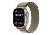 Smartklokke, Smartwatch & Sportsklokke - Apple Watch Ultra 2 GPS + Cellular 49mm - Titanium Case with Olive Alpine Loop - Large - MRF03DH/A