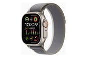 Smartklokke, Smartwatch & Sportsklokke - Apple Watch Ultra 2 GPS + Cellular 49mm - Titanium Case with Green/Grey Trail Loop - S/M - MRF33DH/A