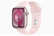 Smartklokke, Smartwatch & Sportsklokke - Apple Watch Series 9 GPS 41mm - Pink Aluminium Case with Light Pink Sport Band - S/M - MR933DH/A