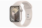 Smartklokke, Smartwatch & Sportsklokke - Apple Watch Series 9 GPS 45mm - Starlight Aluminium Case with Starlight Sport Band - S/M - MR963DH/A