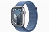 Smartklokke, Smartwatch & Sportsklokke - Apple Watch Series 9 GPS 45mm - Silver Aluminium Case with Winter Blue Sport Loop - MR9F3DH/A