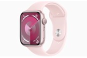 Smartklokke, Smartwatch & Sportsklokke - Apple Watch Series 9 GPS 45mm - Pink Aluminium Case with Light Pink Sport Band - M/L - MR9H3DH/A