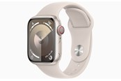 Smartklokke, Smartwatch & Sportsklokke - Apple Watch Series 9 GPS + Cellular 41mm - Starlight Aluminium Case with Starlight Sport Band - M/L - MRHP3DH/A