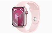 Smartklokke, Smartwatch & Sportsklokke - Apple Watch Series 9 GPS + Cellular 45mm - Pink Aluminium Case with Light Pink Sport Band - S/M - MRMK3DH/A