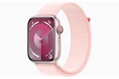 Smartklokke, Smartwatch & Sportsklokke - Apple Watch Series 9 GPS + Cellular 45mm - Pink Aluminium Case with Light Pink Sport Loop - MRMM3DH/A