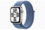 Smartklokke, Smartwatch & Sportsklokke - Apple Watch SE GPS 40mm - Silver Aluminium Case with Winter Blue Sport Loop - MRE33DH/A