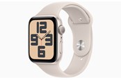 Smartklokke, Smartwatch & Sportsklokke - Apple Watch SE GPS 44mm - Starlight Aluminium Case with Starlight Sport Band - S/M - MRE43DH/A