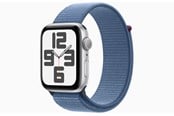 Smartklokke, Smartwatch & Sportsklokke - Apple Watch SE GPS 44mm - Silver Aluminium Case with Winter Blue Sport Loop - MREF3DH/A