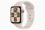 Smartklokke, Smartwatch & Sportsklokke - Apple Watch SE GPS + Cellular 44mm - Starlight Aluminium Case with Starlight Sport Band - M/L - MRGX3DH/A