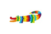 Puslespill - Small Foot - Wooden ABC Crocodile Puzzle 26dlg. Tre - 3425