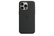 Mobil - Deksel og etui - Apple iPhone 15 Pro Max Silicone Case with MagSafe - Black - MT1M3ZM/A