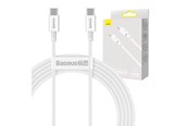 USB - Baseus Superior Series Cable USB-C to USB-C 100W 2m (white) - CATYS-C02