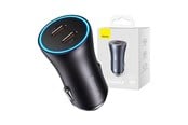 Mobil - Adaptere og ladere - Baseus Golden Contactor Pro car charger 2x USB-C 40W (Dark Gray) - CGJP000013