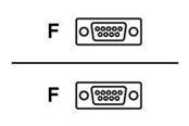 Parallell/seriell kabel - Datalogic CAB-427 - null modem cable - DB-9 to DB-9 - 94A051020