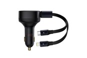 Mobil - Adaptere og ladere - Baseus Car Charger Baseus Enjoyment with cable USB-C + Lightning 3A 30W (Black) - CGTX000001