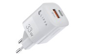 Mobil - Adaptere og ladere - Lippa 33W USB-C PD & USB-A QC GaN Wall Charger - White - LPWC5006