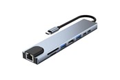 USB-hub - Lippa 8-in-1 87W USB-C PD 4K HDMI & Ethernet Hub USB-hub - 8 porter - LPGQ22H121