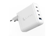 Mobil - Adaptere og ladere - Lippa 100W 3 x USB-C PD & USB-A QC GaN Wall Charger - White - LPWC100W