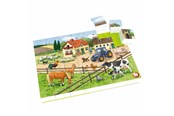 Puslespill - Hubelino Block Puzzle Life on the Farm 35st. - 410184