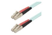 Nettverkskabel - 20m (65ft) LC/UPC to LC/UPC OM4 Multimode Fiber Optic Cable 50/125µm LOMMF/VCSEL Zipcord Fiber 100G Networks Low Insertion Loss LSZH Fiber Patch Cord - patch cable - 20 m - aqua - 450FBLCLC20