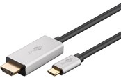 Skjermkabel - Pro HDMI - 24-pins USB-C - Skjermkabel - 2m - Grå - HDMI-USB-C-S-2m