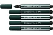 Skole - STABILO Pen 68 MAX - Felt-tip pen with thick chisel tip - earth green - 768/63