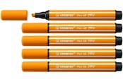 Skole - STABILO Pen 68 MAX - Felt-tip pen with thick chisel tip - Orange - 768/54