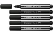 Skole - STABILO Pen 68 MAX - Felt-tip pen with thick chisel tip - black - 768/46