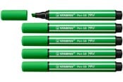 Skole - STABILO Pen 68 MAX - Felt-tip pen with thick chisel tip - leafy green - 768/43