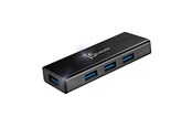 USB-hub - j5create 4-Port USB3.0 Mini Hub USB-hub - USB 3.0 - 4 porter - Svart - JUH340-N