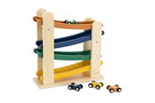 Babyleker - Trixie Wooden Car Track with 4 Cars - 36-556