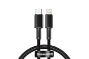 USB - Baseus High Density Braided Cable Type-C to Lightning PD 20W 1m (Black) - CATLGD-01