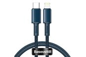 USB - Baseus High Density Braided Cable Type-C to Lightning PD 20W 1m (blue) - CATLGD-03