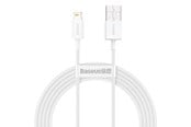 USB - Baseus Superior Series Cable USB to Lightning 2.4A 0.25m (white) - CALYS-02